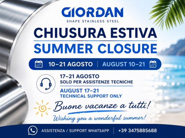 CHIUSURA ESTIVA